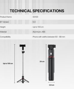 Fantech SS100 Tongsis Bluetooth Selfie Stick Tripod
