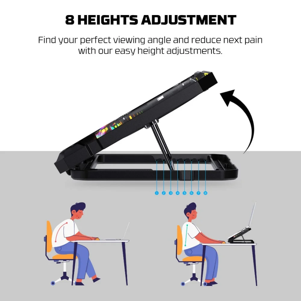 Fantech NC21 RGB Laptop Cooler with phone holder