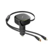LDNIO C107 Ultra Fast Car Charger wired Type C/Lightning