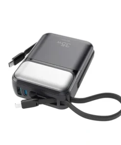 WiWU Galaxy Series Wi-P036 35W 20000mAh Power Bank with Built-in Lightning and USB-C Cable