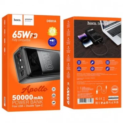 Alternative view of HOCO Power Bank 50000MAH 65PD 4 USB 2 TYPE-C (DB81A)