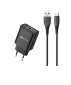 Awei PD81T-EU 22.5W GaN Fast Charger with Integrated USB-C Cable - 2
