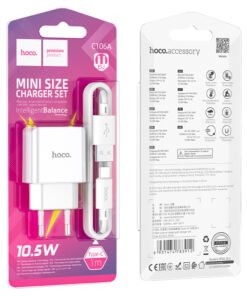 Hoco C106A 10.5W Wall Charger With Type C Cable - 2