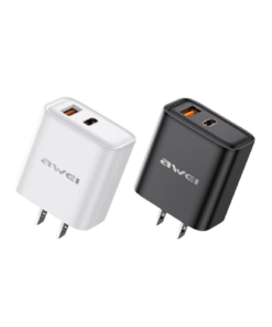 Awei PD81C 22.5W Fast Charging Power Adapter Kit – Dual Output Charger Set for Smartphones - 2