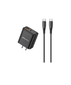Awei PD81C 22.5W Fast Charging Power Adapter Kit – Dual Output Charger Set for Smartphones