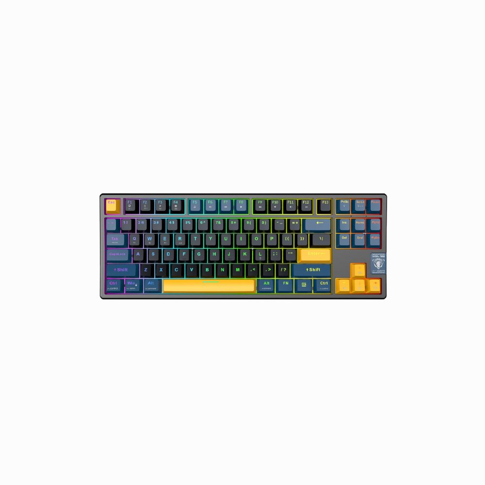 Jedel Wkl 102 Hyper 75 Percent 88 Key Blue And Red Switch Mechanical Keyboard