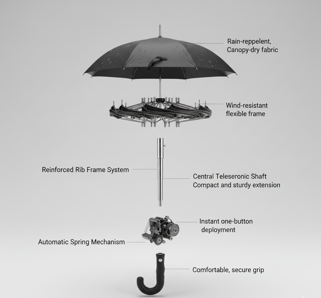 Konggu Ten Bone Reverse Umbrella
