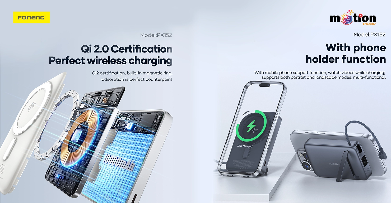 Foneng PX152 35W Qi 2.0 Power Bank - 10000mAh