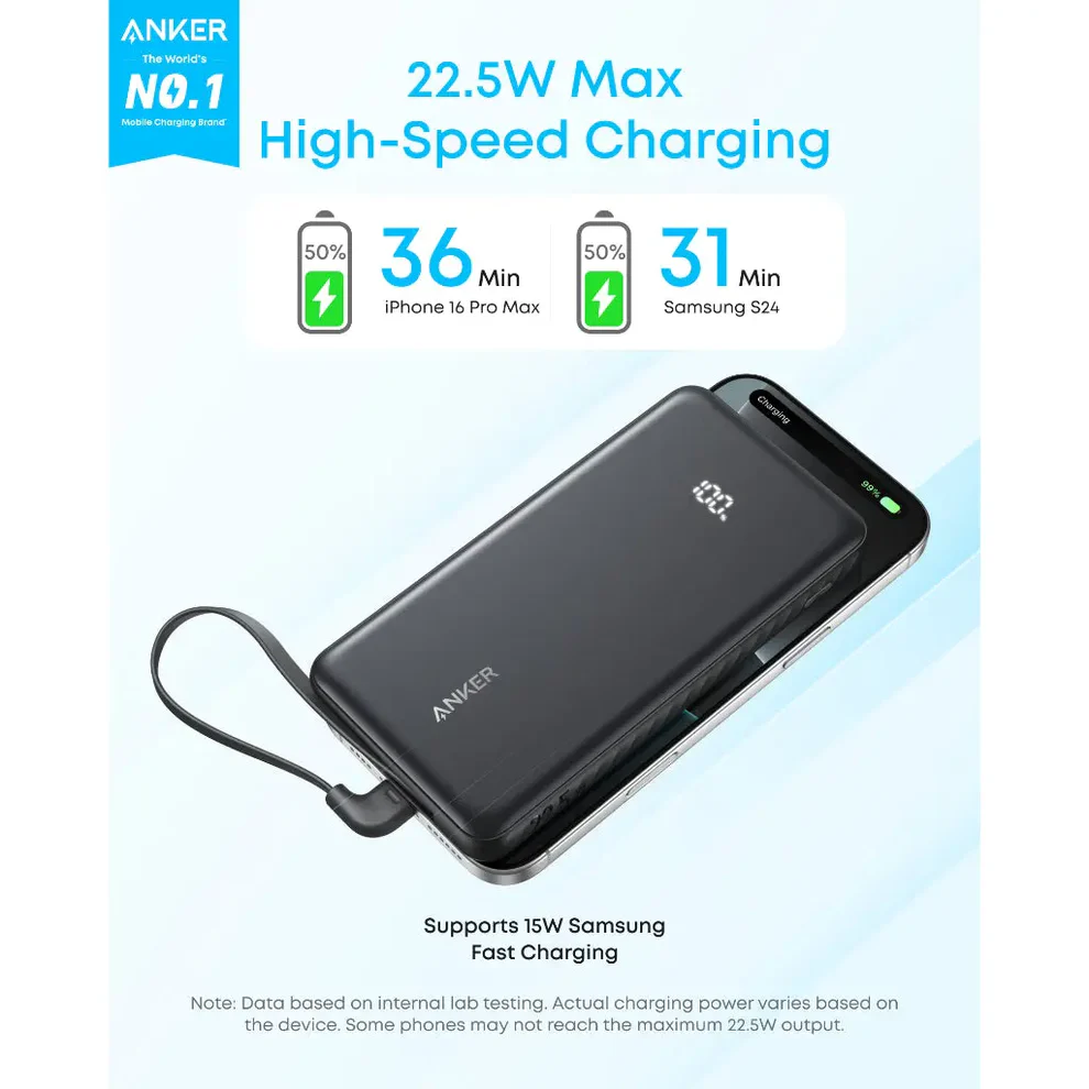 Anker Zolo A110D 22.5W Power Bank - 10000mAh