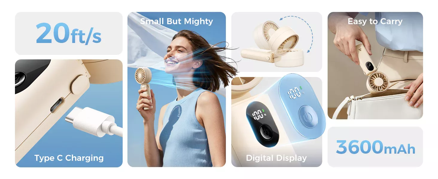 Aecooly Halo 04 PE02 Handheld Fan - 3600mAh
