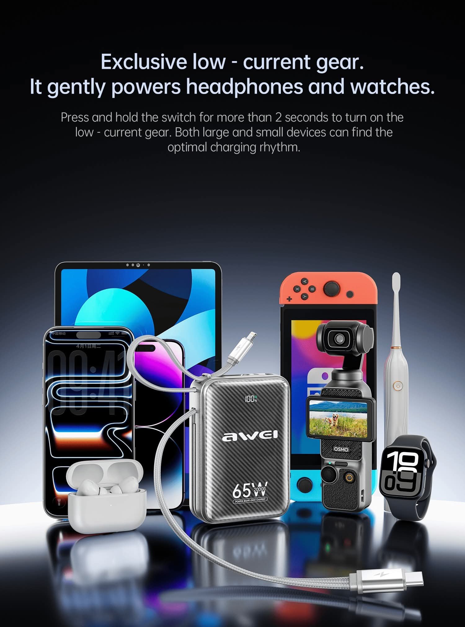 AWEI MH818 65W Power Bank - 20000mAh