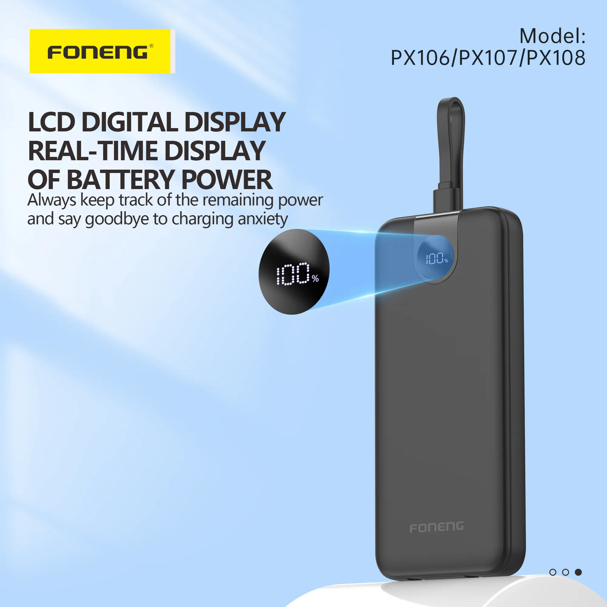 Foneng PX108 30000mAh Power Bank 22.5W