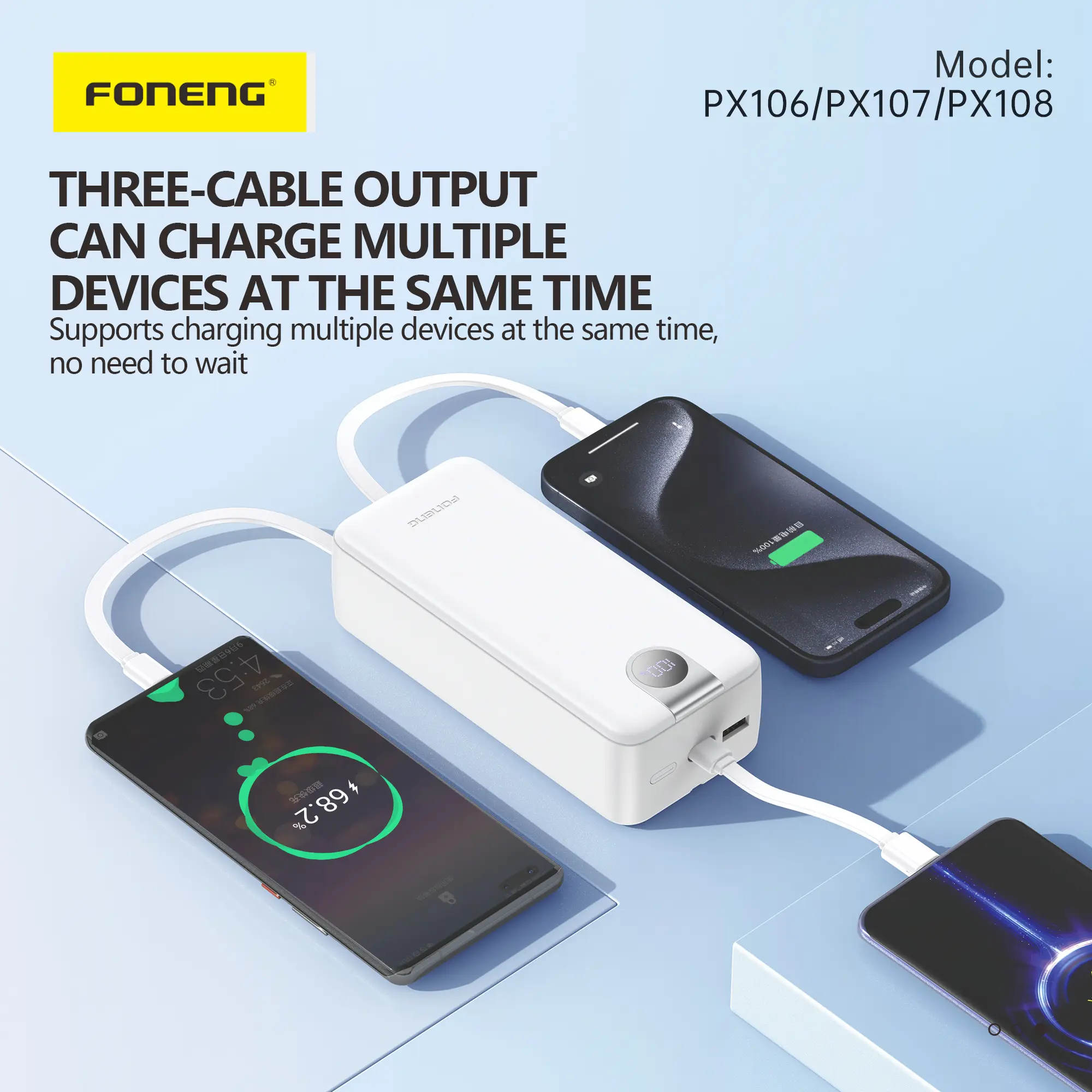 Foneng PX108 30000mAh Power Bank 22.5W