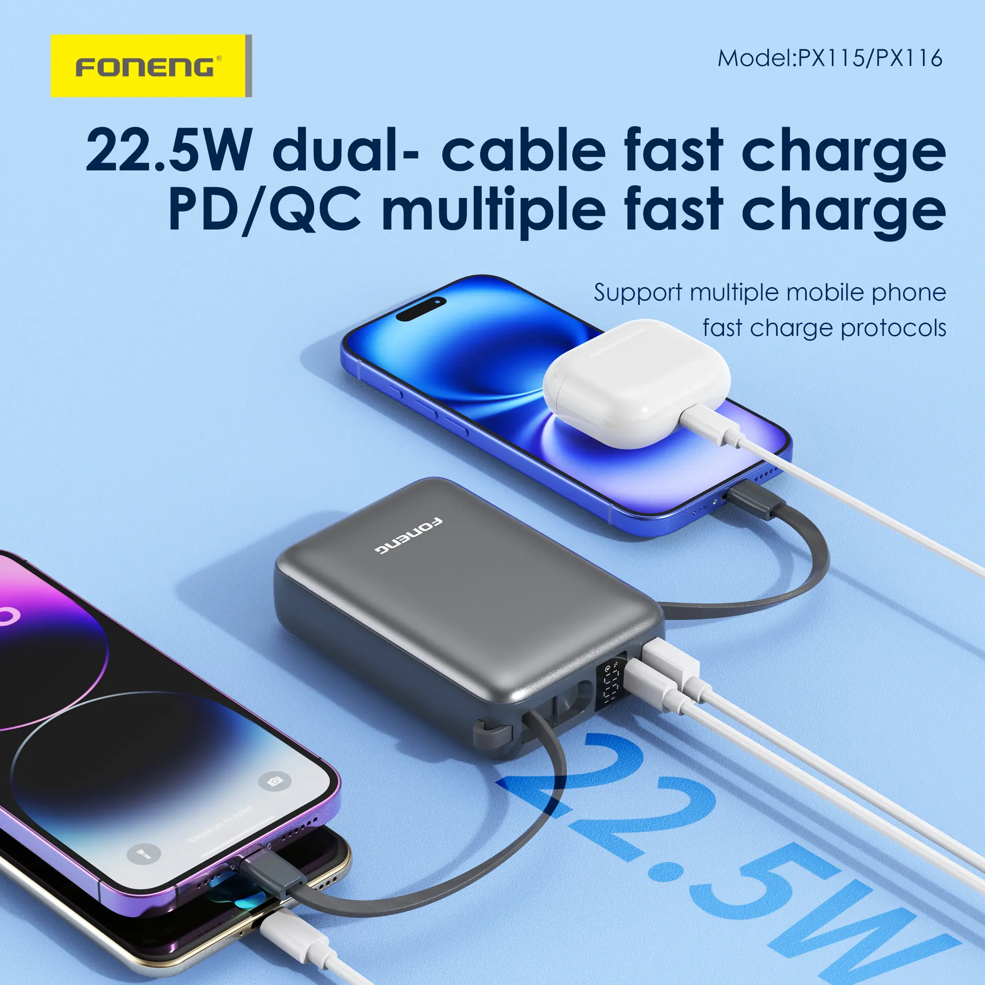 Foneng PX115 10000mAh 22.5W  Power Bank