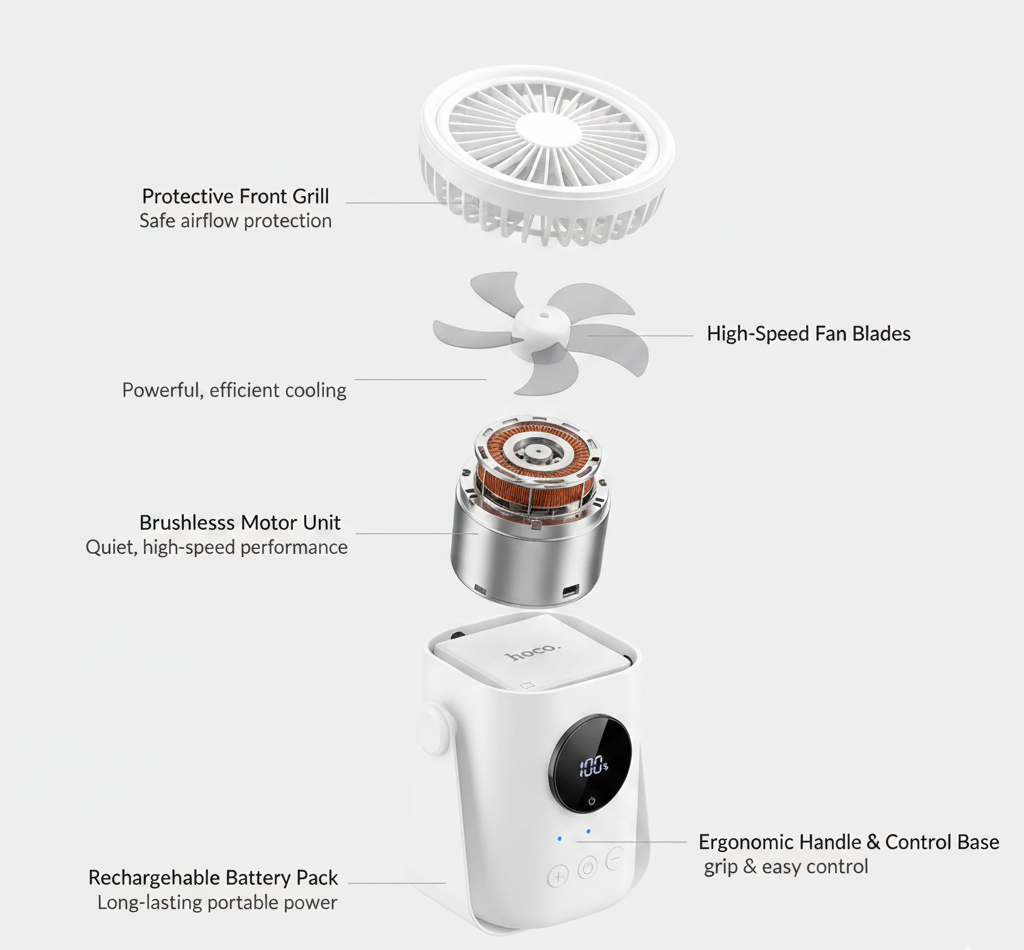 Hoco HX66 3000mAh Fan