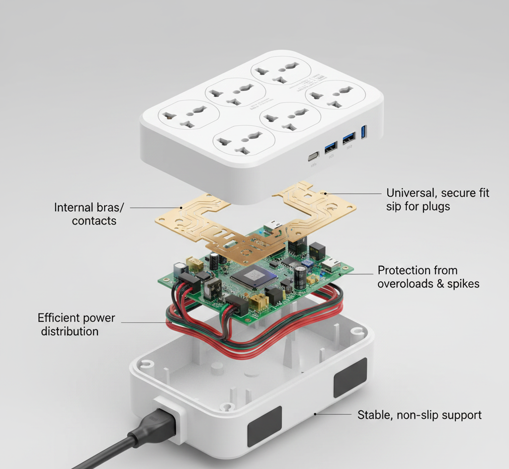 LDNIO SC4408C Power Socket 4AC 4USB
