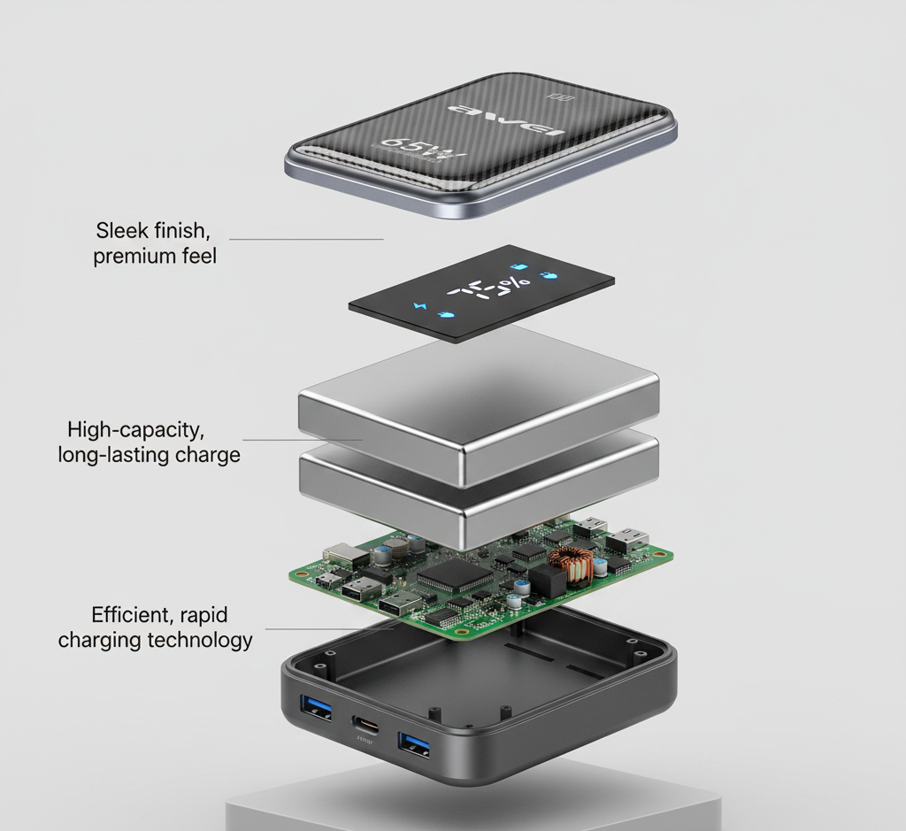 AWEI MH818 65W Power Bank - 20000mAh