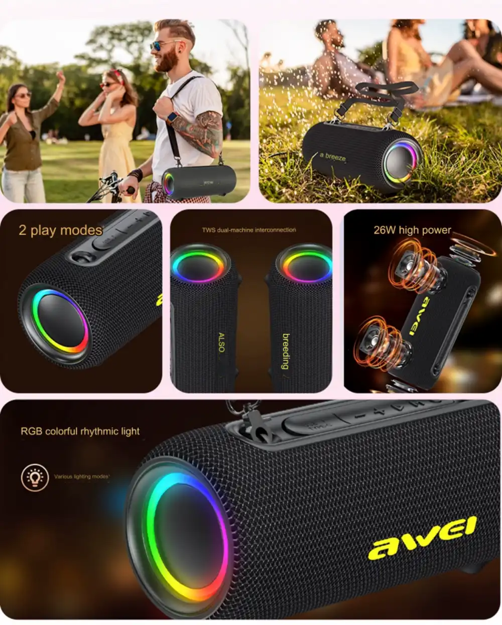 Awei KA33 Waterproof Bluetooth Speaker