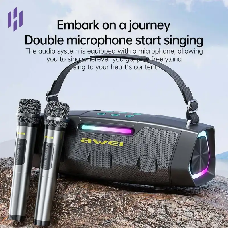 Awei KT28 Karaoke Wireless Speaker Microphone