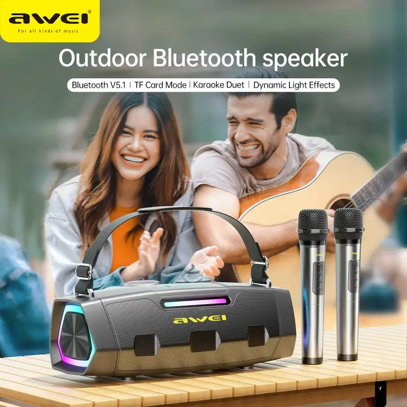 Awei KT28 Karaoke Wireless Speaker Microphone