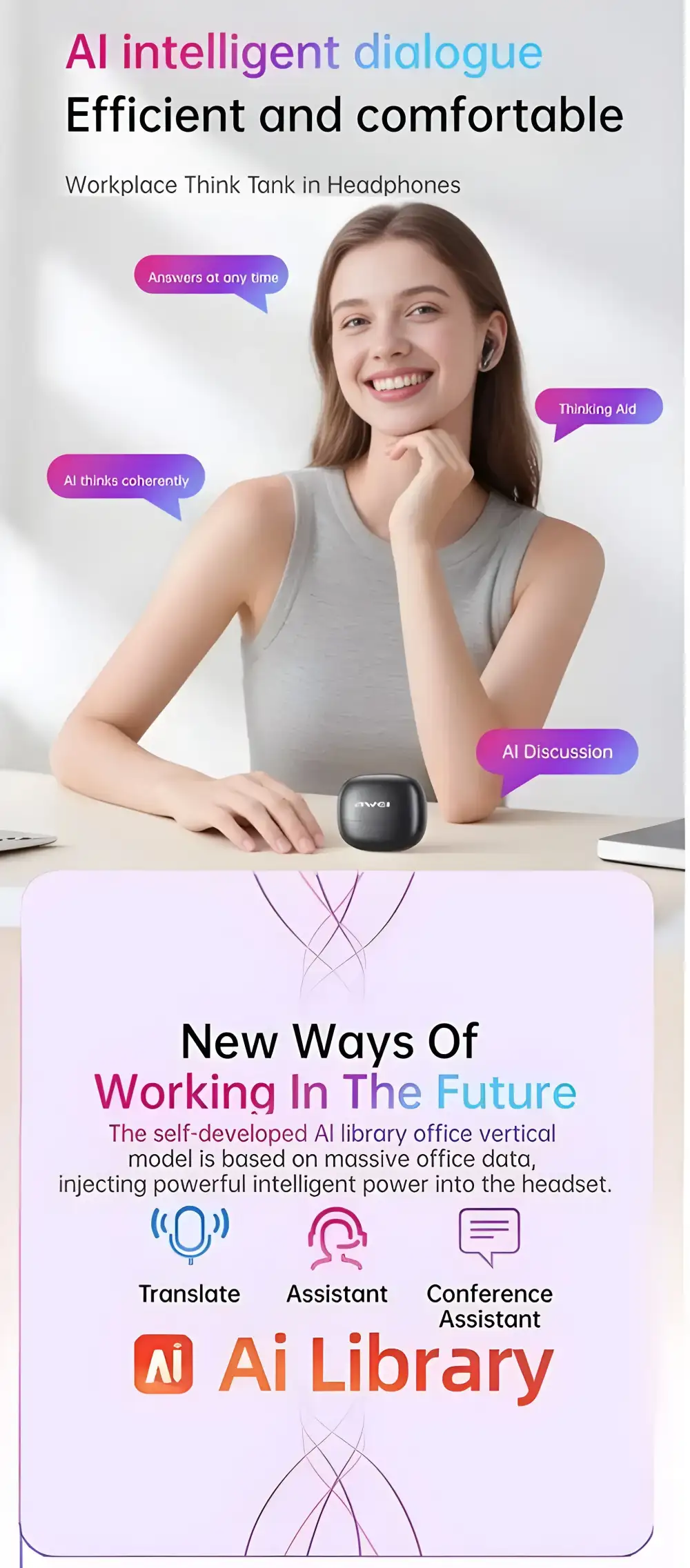 Awei T220 ANC AI Wireless Earbuds