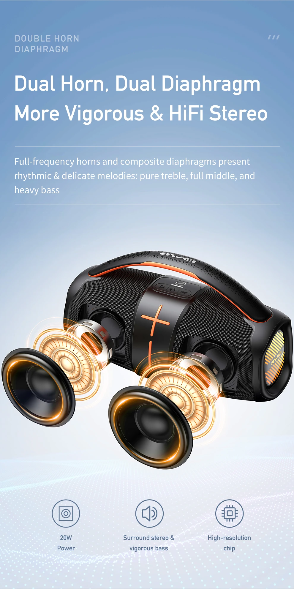 Awei Y887 Portable Bluetooth Speaker