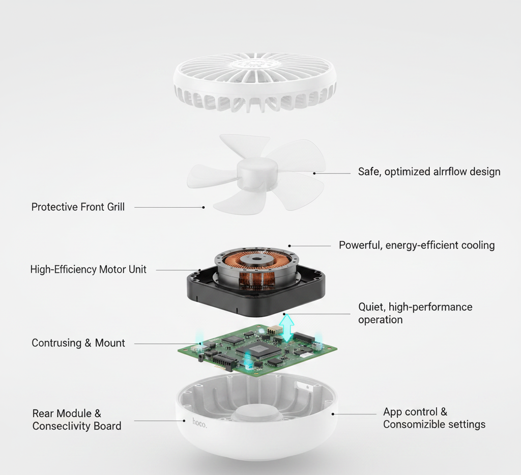 Hoco MMJ02 Portable Handled Fan