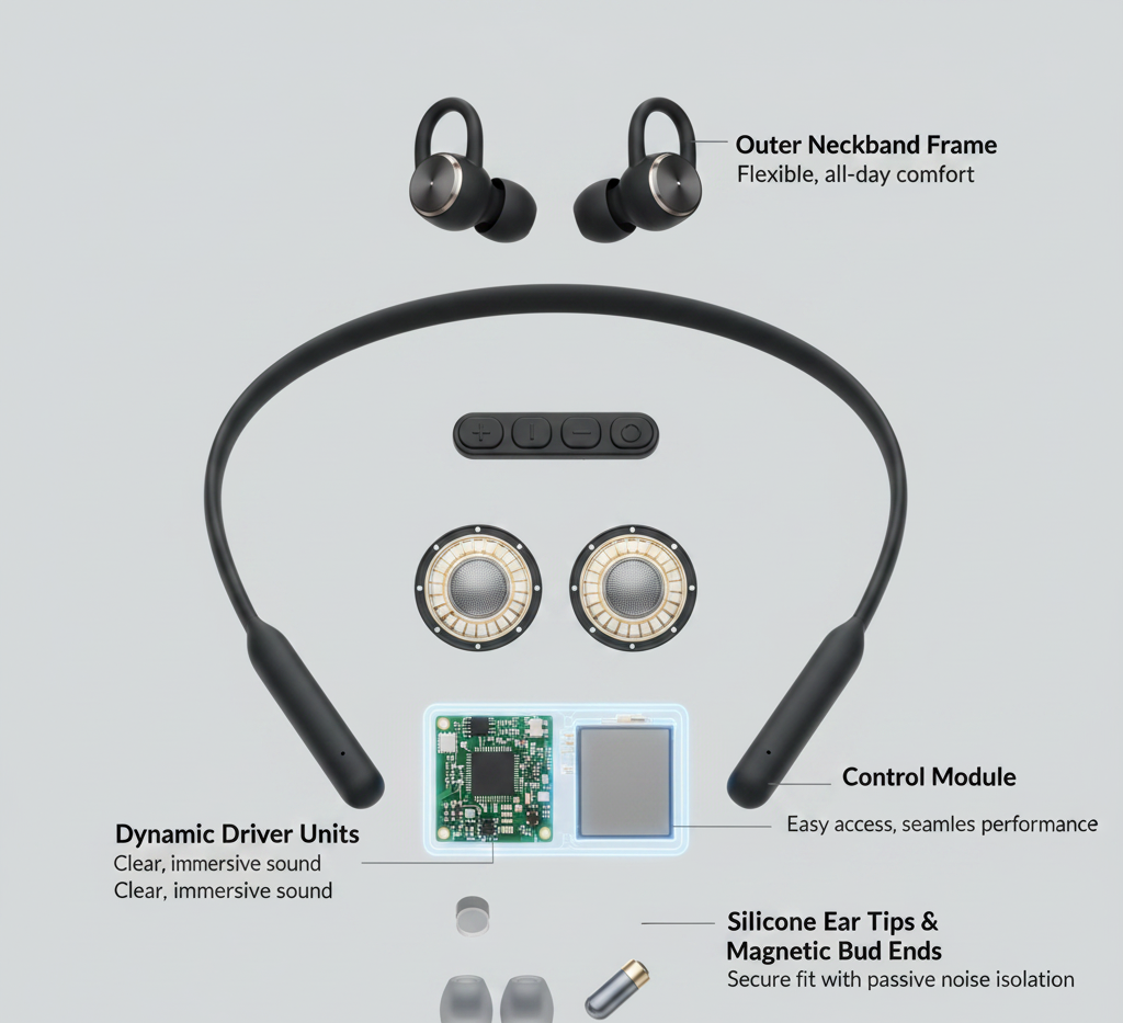 Awei G83BL Neckband Bluetooth Earphones