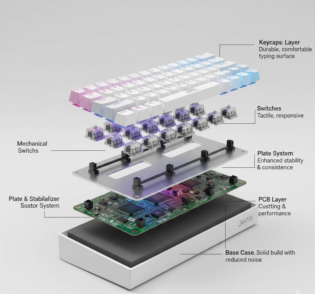 JEDEL KL71 Wired RGB Mechanical Keyboard