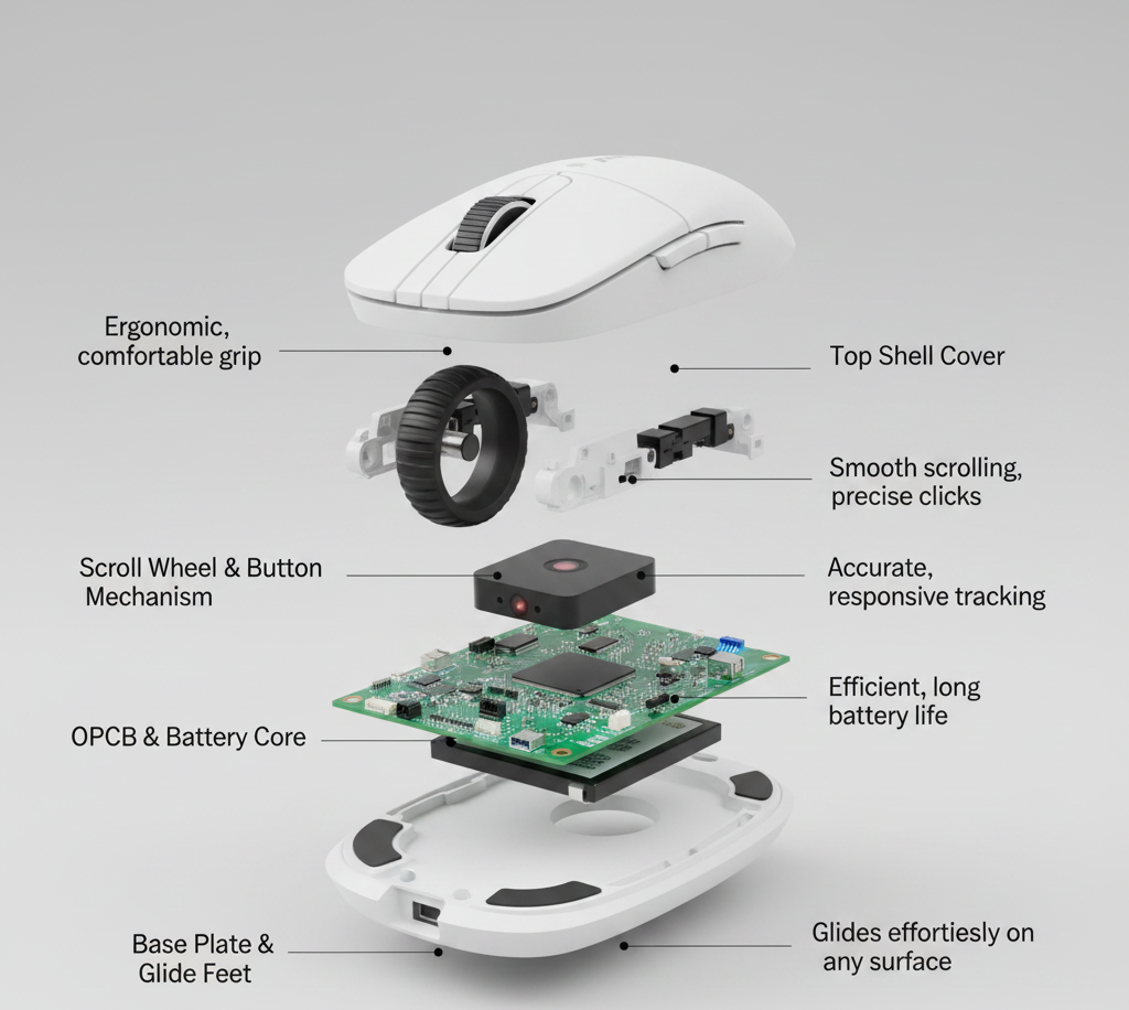 JEDEL GWH-108P Tri-Mode Wireless Gaming Mouse