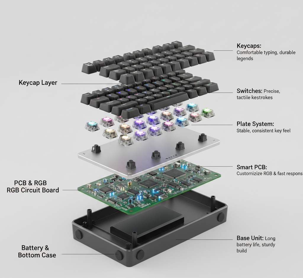 JEDEL GAMING KL-138 RGB GAMING MECHANICAL KEYBOARD