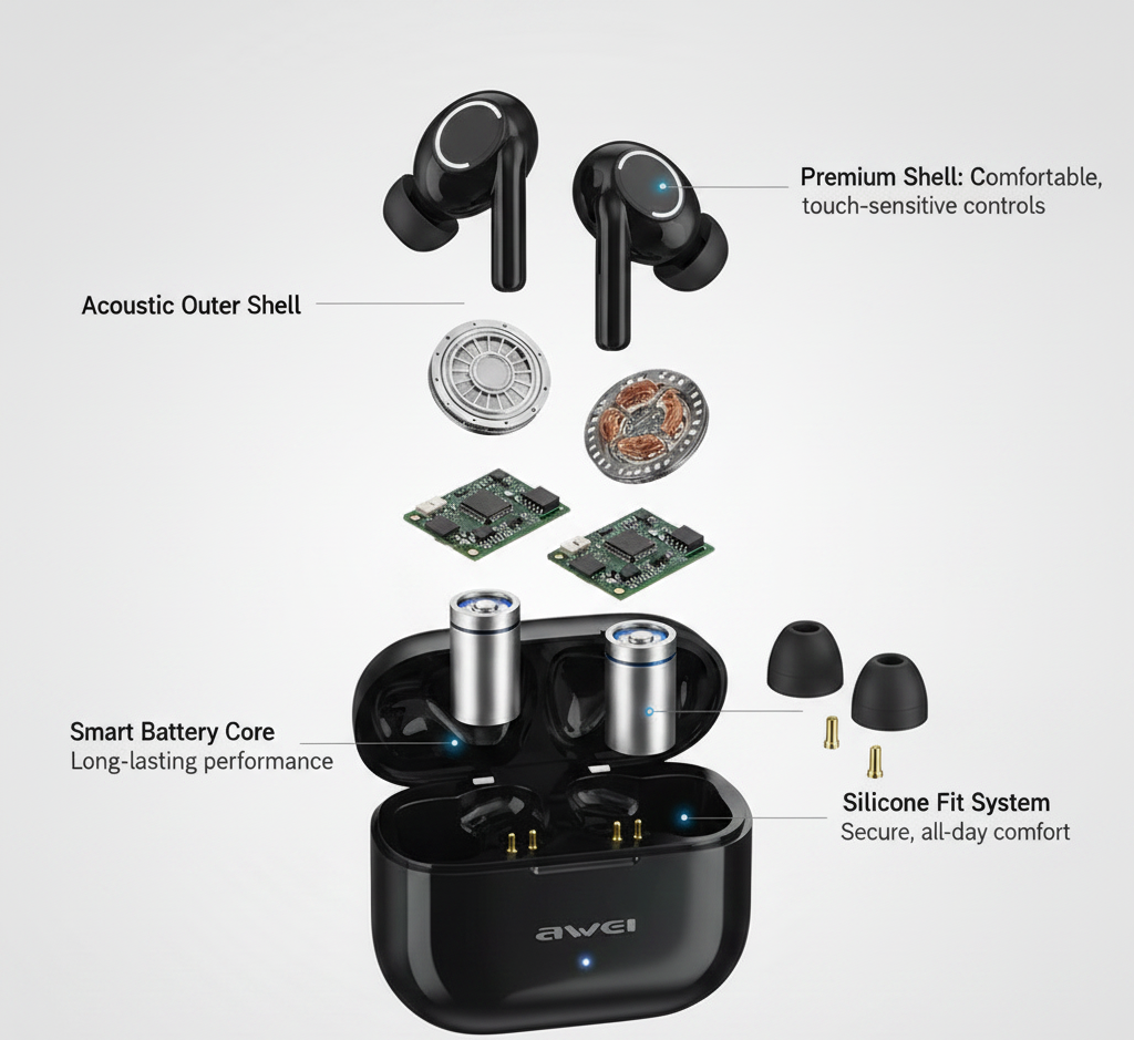 Awei T61 ENC TWS Earbuds