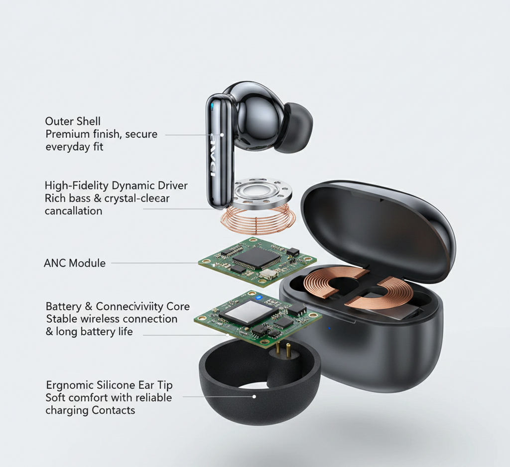 Awei T92 ANC Pro TWS Earbuds