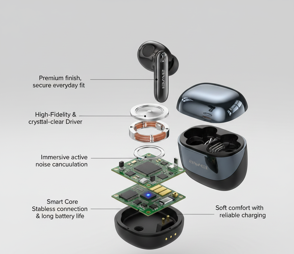 Awei T99 ANC True Wireless Bluetooth Earbuds