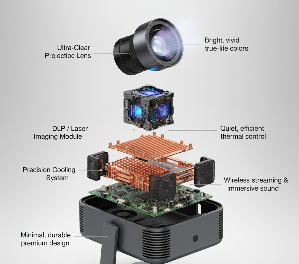 HOCO DT7 Smart Electric Projector 1080P Android Version