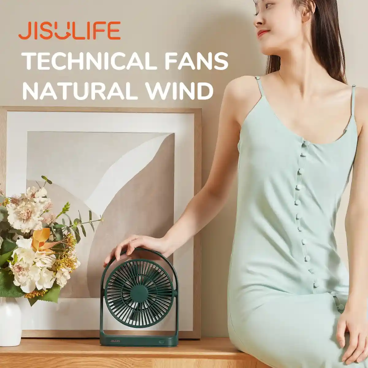 JISULIFE Table Fan Life5 FA19 front view