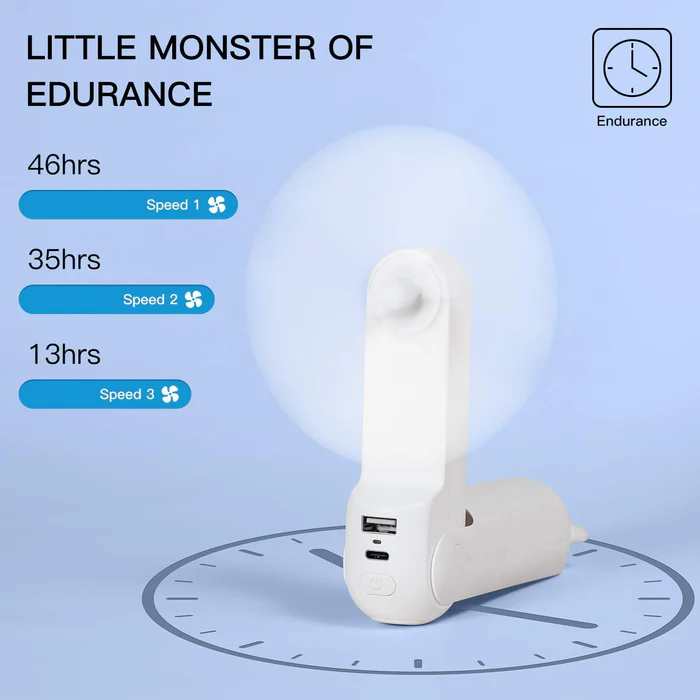 JISULIFE Life8 Plus F8X handheld fan open in hand