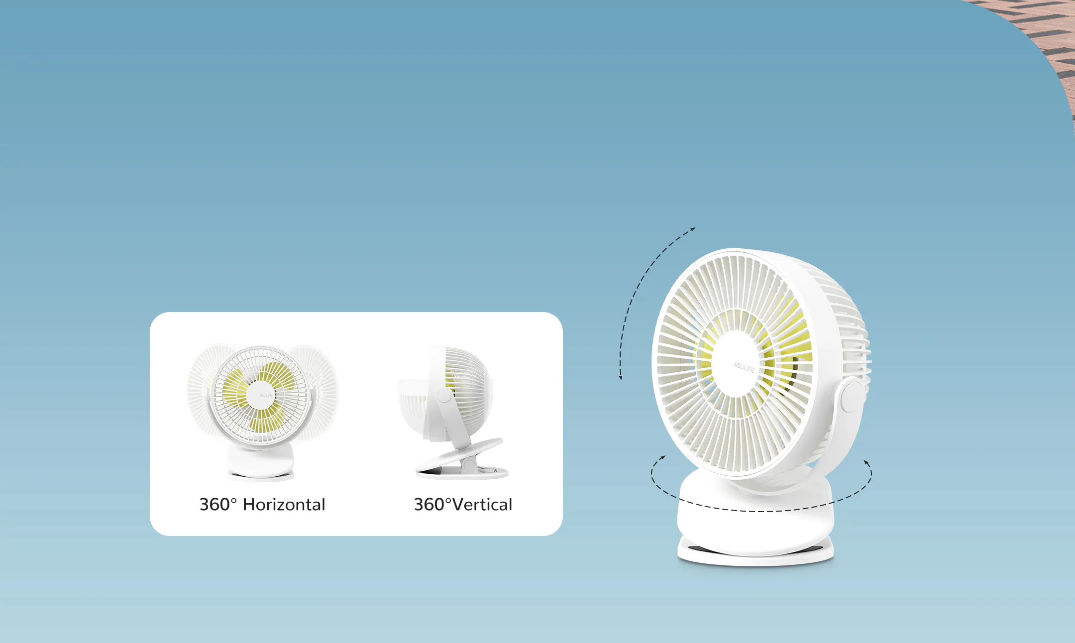 Jisulife FA18S Portable Clip-On Fan