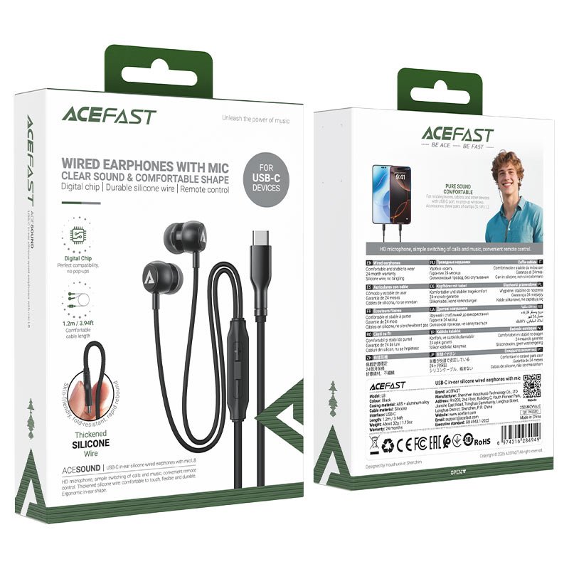 ACEFAST L8 Wired Earphones with mic