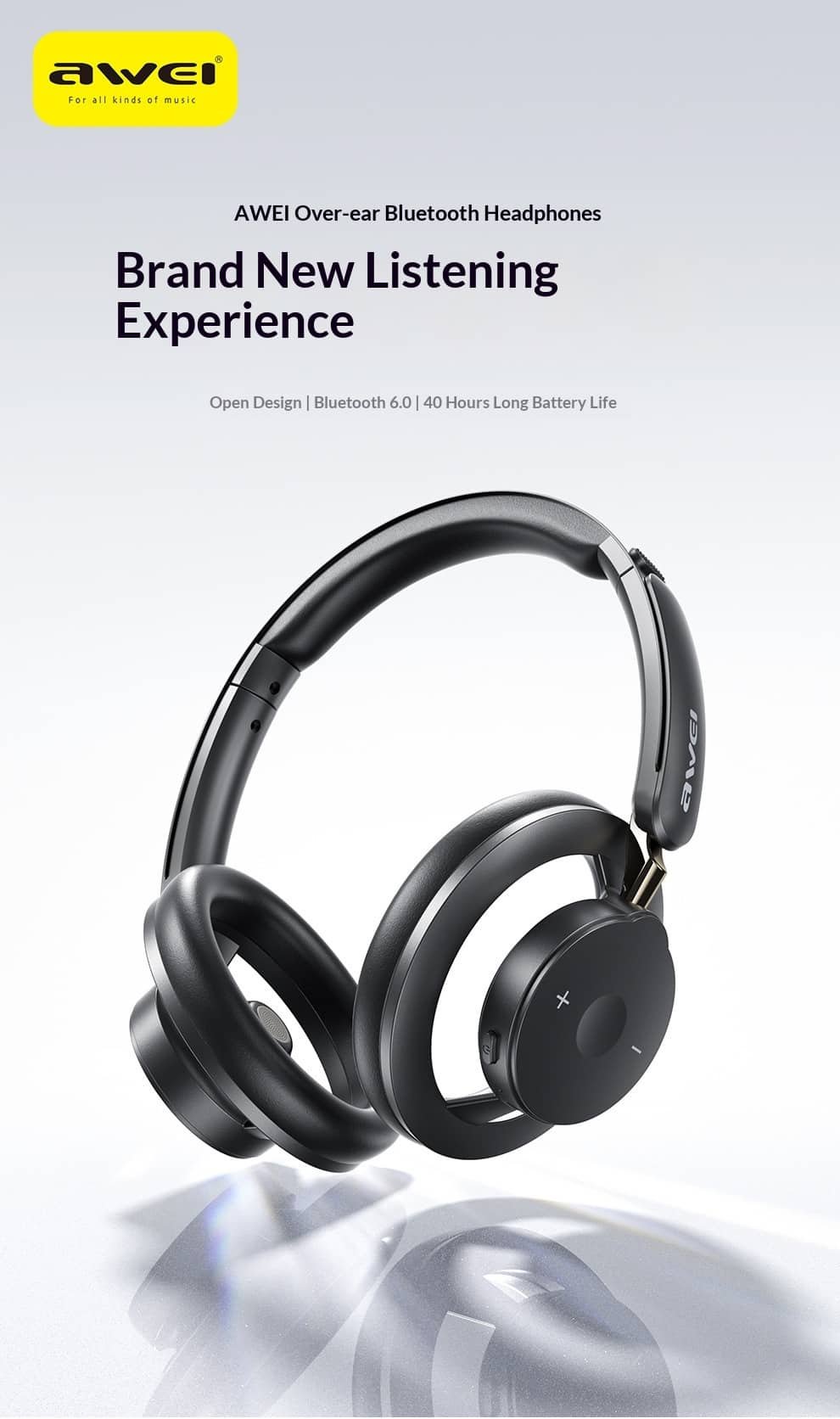 Awei AT33 Hi Fi Wireless Headphones 3