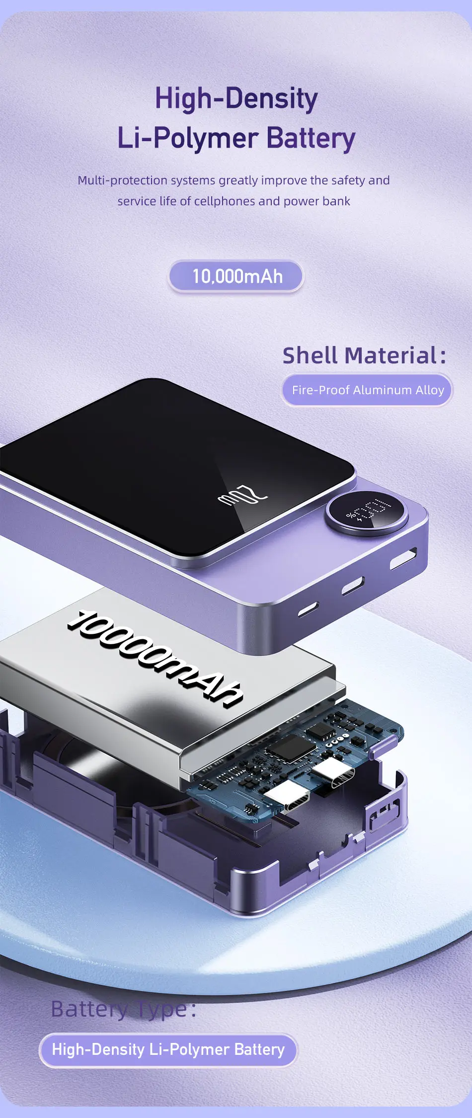 Awei P39K 10000mah 20W PD Wireless Magnetic PowerBank (1)