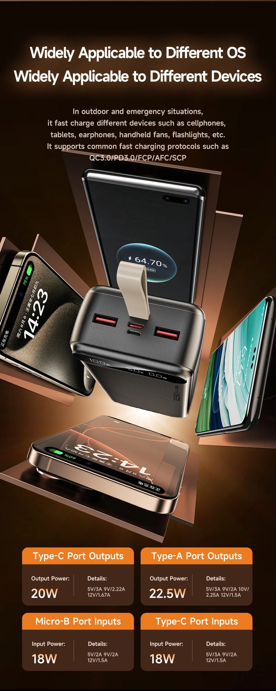 Awei PA-12 30000mAh Fast Charging Power Bank