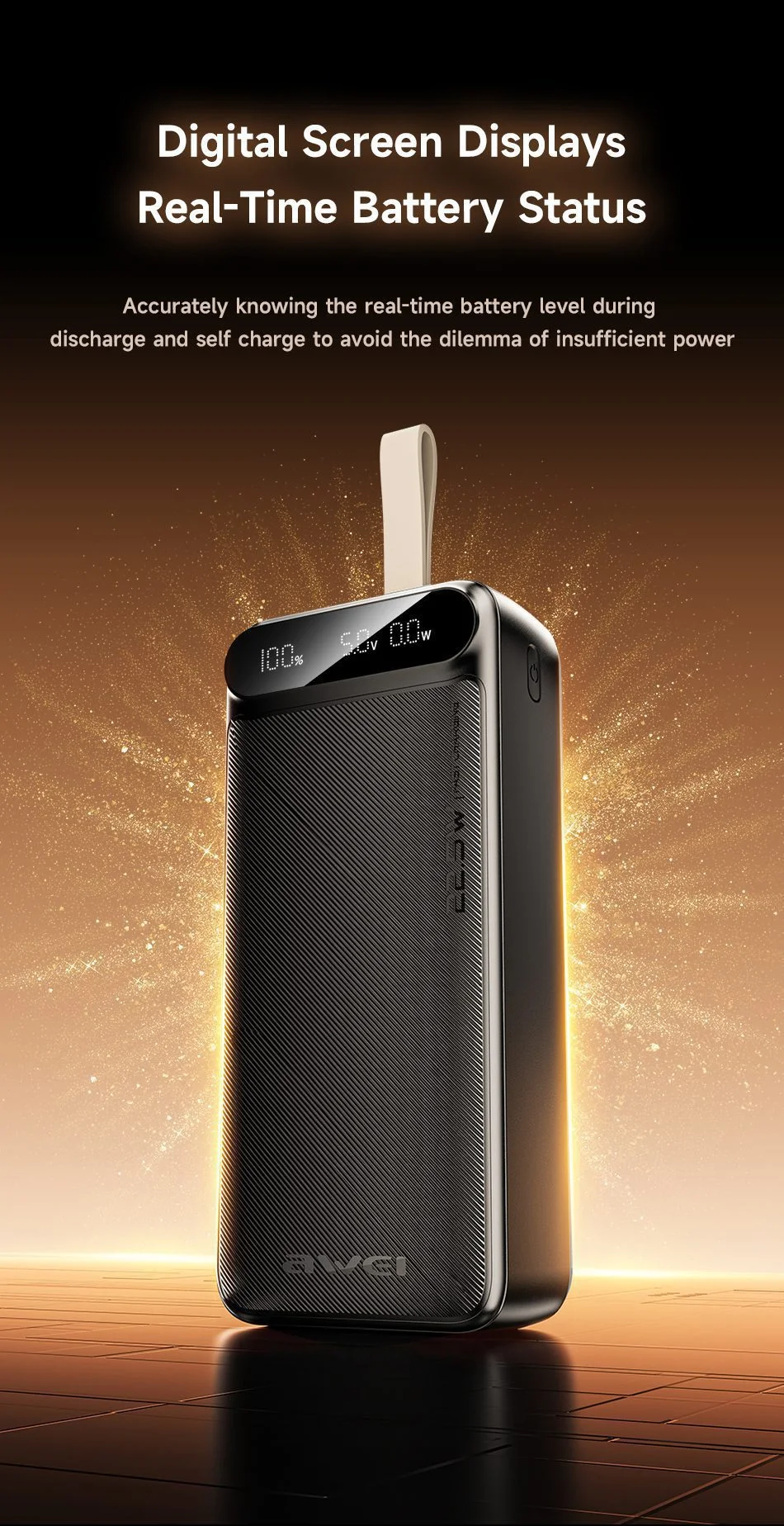 Awei PA-12 30000mAh Fast Charging Power Bank