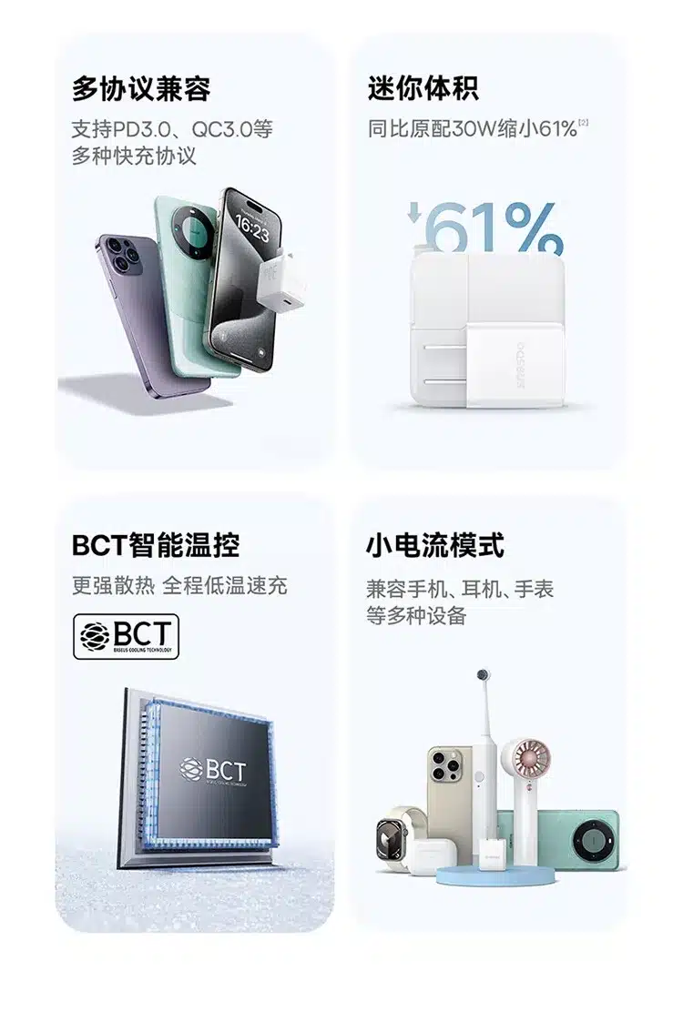 Baseus 1C 30W Smart Charge Adapter 1