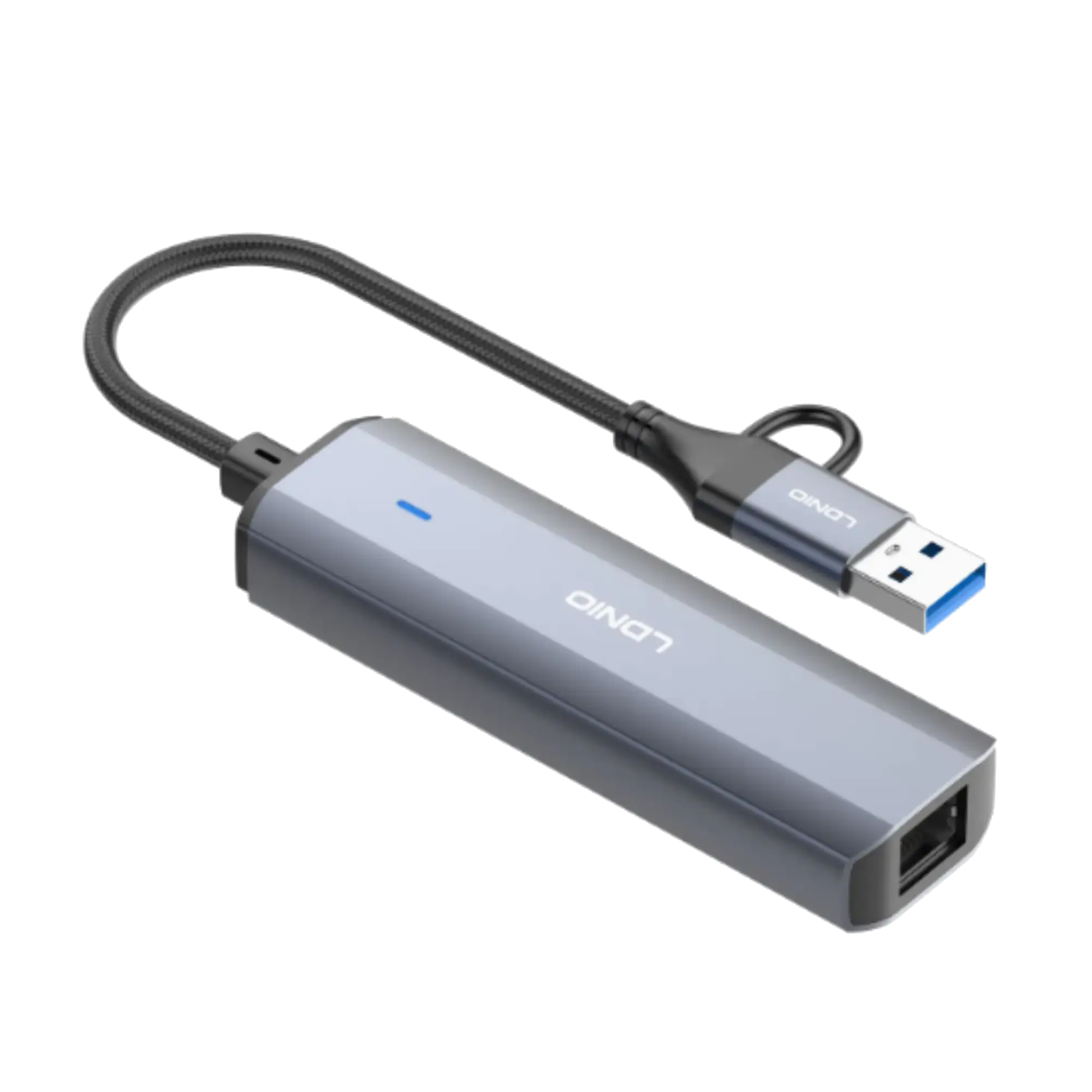LDNIO DS-124UC USB-C Hub Adapter with RJ45 Ethernet