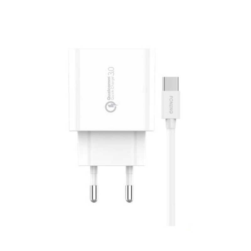 Foneng EU46 18W QC3 Fast Charger with Type-C Cable