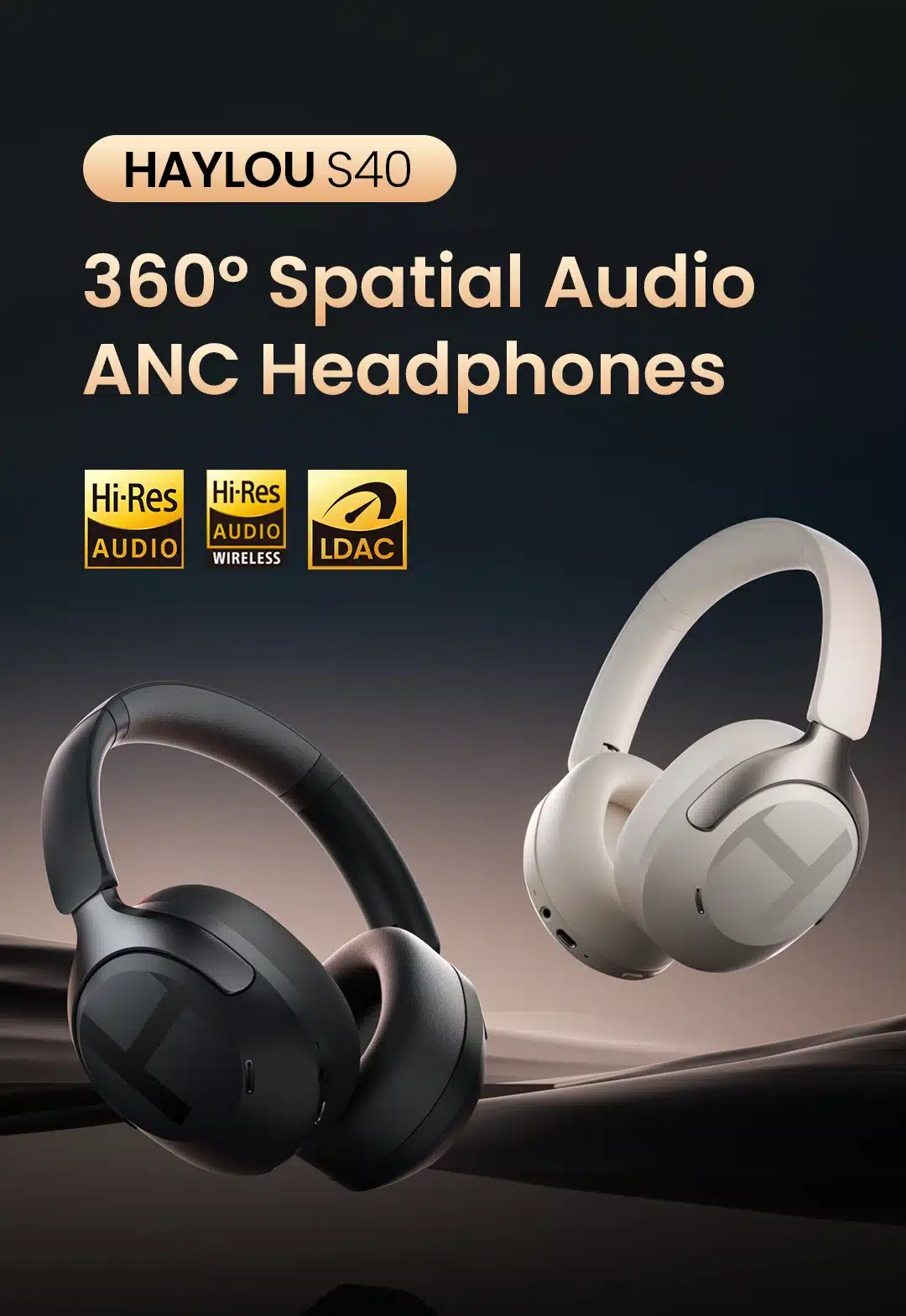 HAYLOU S40 360° Spatial Audio ANC Headphones 3
