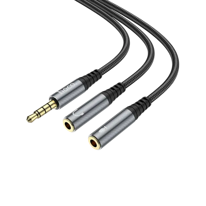 Hoco UPA21 2-in-1 3.5mm Female to 3.5mm 2 Male Audio Adapter Cable