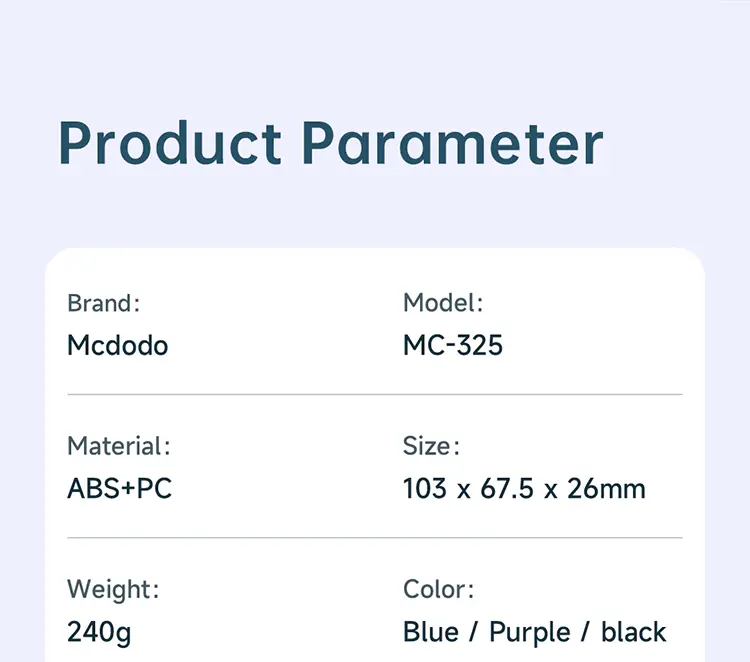 MCDODO MC-325 PD 22.5W Power Bank
