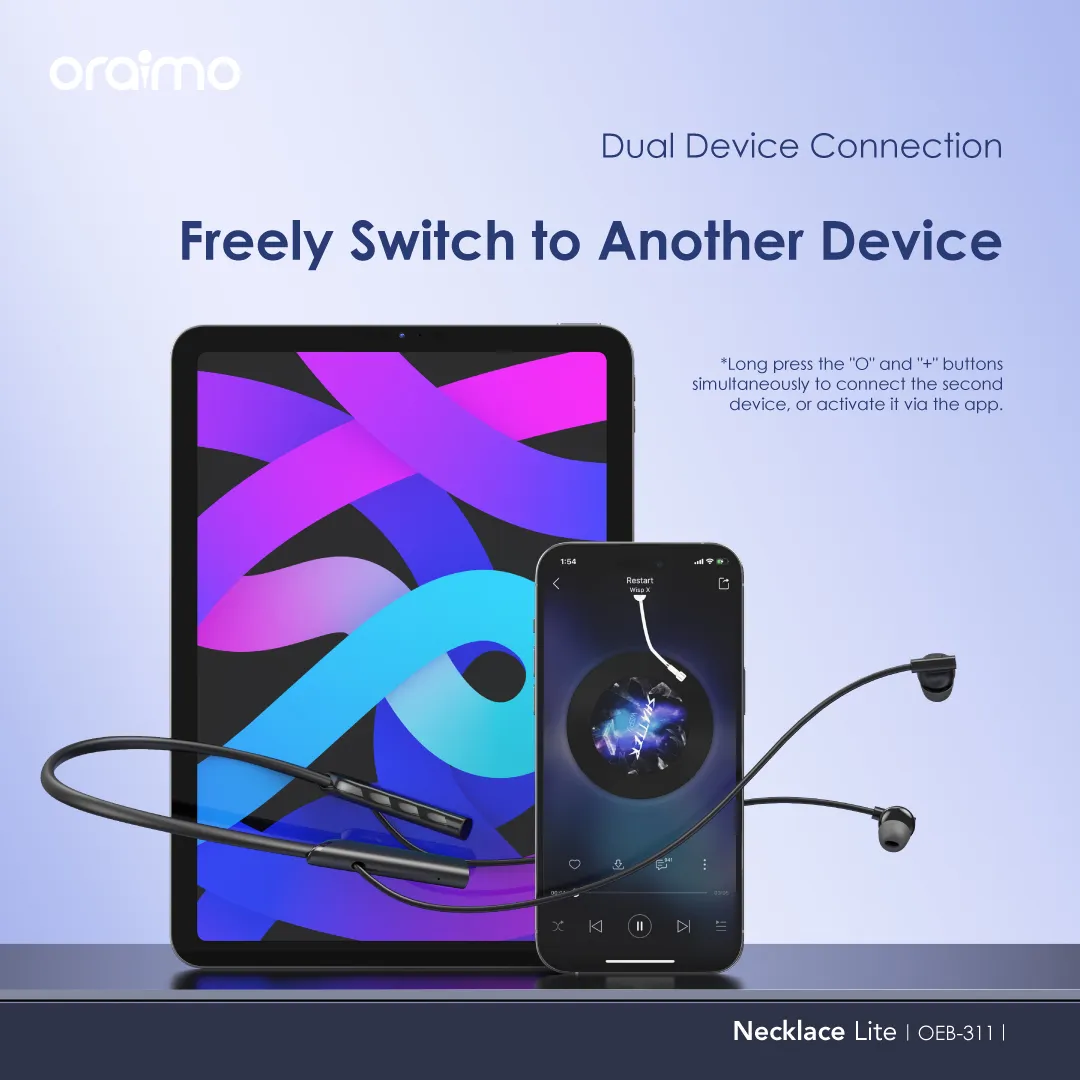 Oraimo OEB-311 Necklace Lite ENC Wireless Headphone with Vibration Reminder (1)